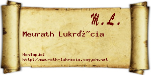 Meurath Lukrécia névjegykártya